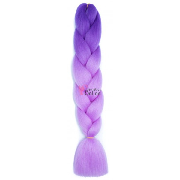 Coada de par afro impletita Premium Ombre 2 de 60 cm Purple-Lila B78